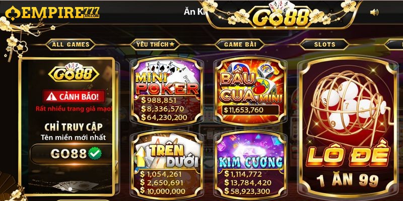 Kho game Go88 chất lượng với vô vàn trò chơi bắt kịp xu hướng